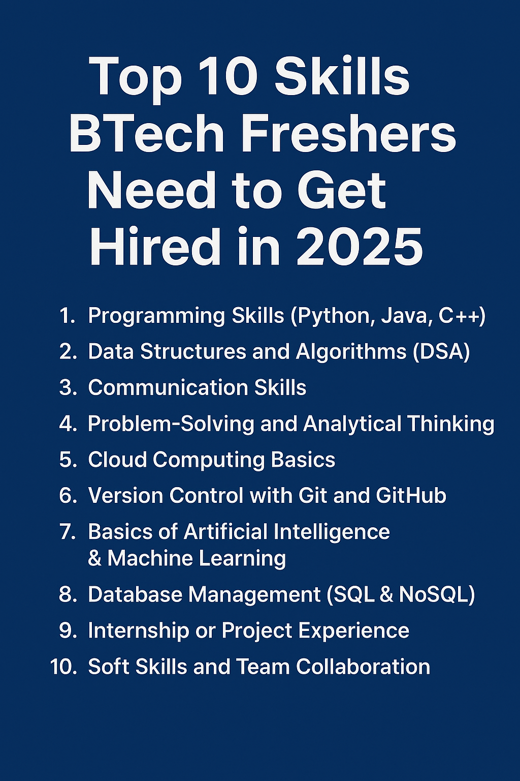Skills Required for BTech Freshers to Get Hired in 2025 - DailyLiv India