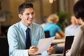 Student dressed formally for a job interview
