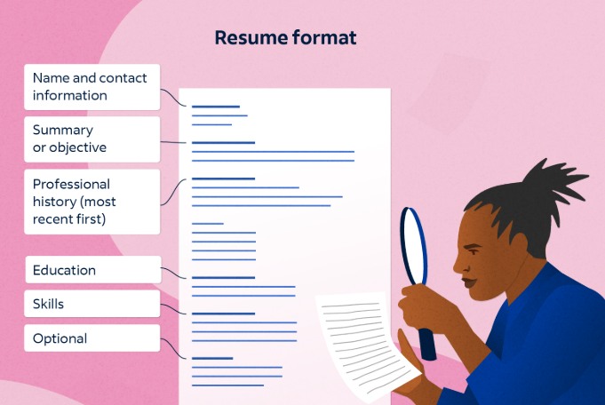Fresher editing resume for job applications on online job sites